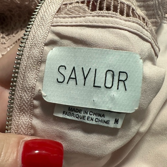 Saylor Shannon romper in blush. Size Medium. Absolutely gorgeous. EUC. - Picture 14 of 16